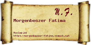Morgenbeszer Fatima névjegykártya